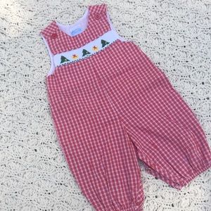 Christmas tree smocked jumper